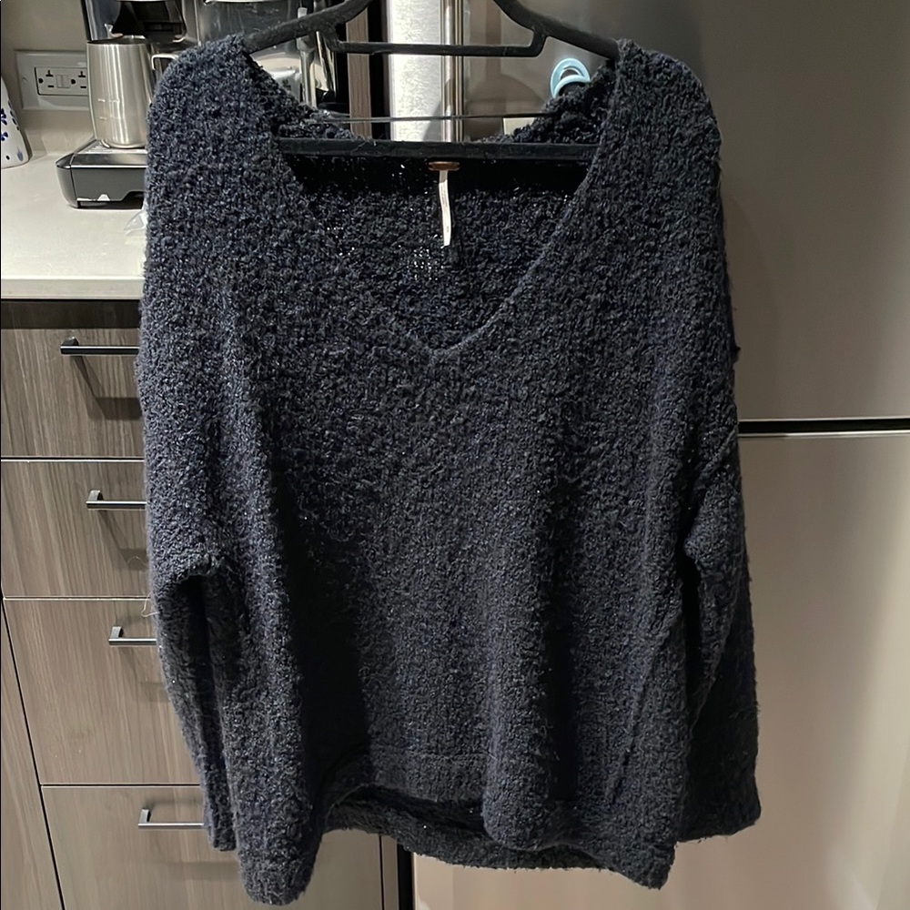 Cozy Black V-Neck Sweater